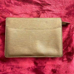 Louis Vuitton Clutch Bag Pochette Homme Black Epi